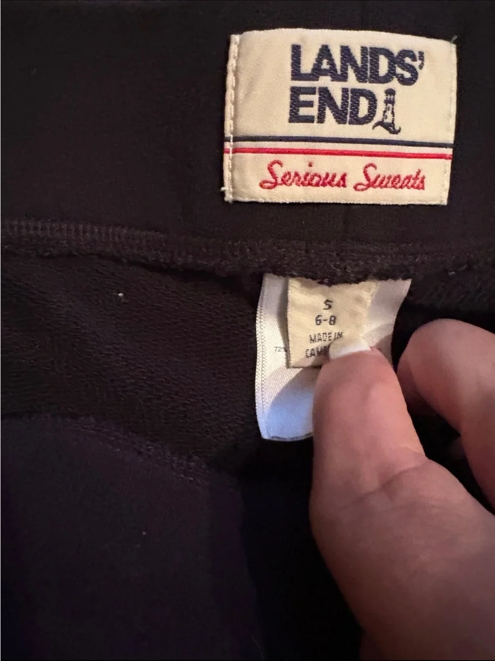 Lands' End Black Bermuda Shorts with Pockets